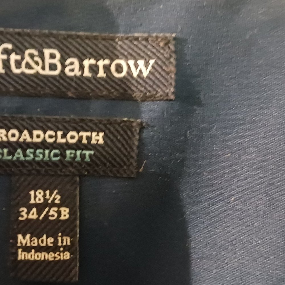 18.5 XXL beautiful dark navy blue dress shirt Croft & Barrow